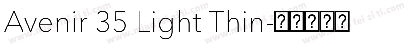 Avenir 35 Light Thin字体转换